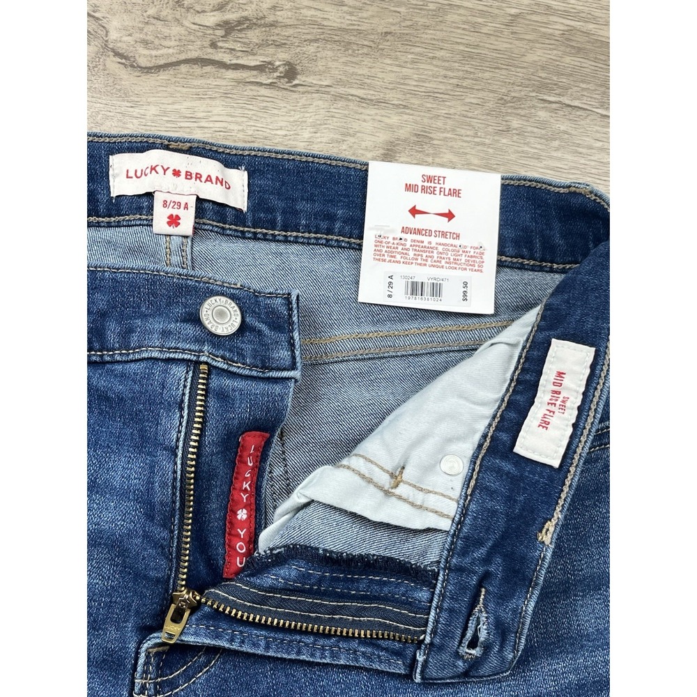 Lucky Brand Denim Jeans Sweet Mid Rise Flare Women's Size 8/29A Blue - NWT - Picture 2 of 11